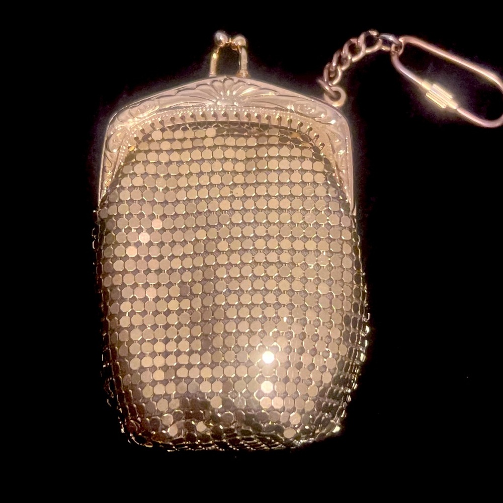 Luxe Vintage Gold Mesh Coin Purse
